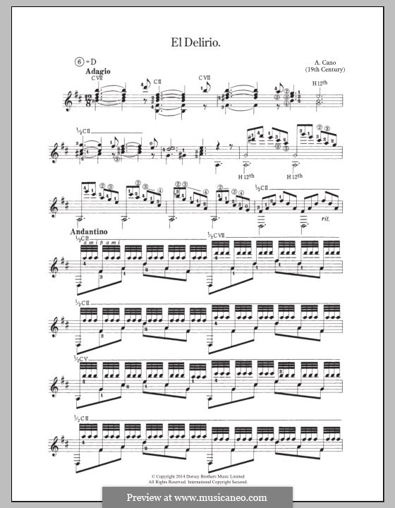 El Delirio: Für Gitarre by Antonio Cano Curriella