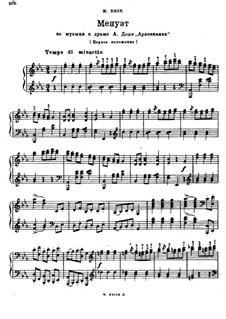 Suite I: Menuett, für Klavier by Georges Bizet