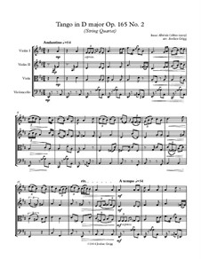 Nr.2 Tango: Für Streichquartett by Isaac Albéniz