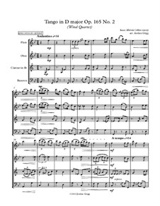 Nr.2 Tango: For wind quartet by Isaac Albéniz