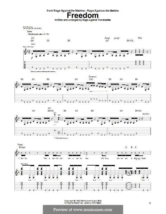 Freedom Rage Against The Machine Lyrics Freedom (Rage Against the Machine) von B. Wilk, T. Commerford, T