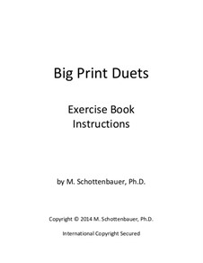 Big Print Duets: Exercises for 2 Low Bass Instruments by Michele Schottenbauer