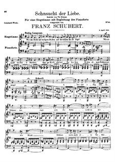 Sehnsucht der Liebe, D.180: E-moll by Franz Schubert