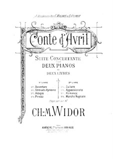 Conte d'Avril. Concert Suite for Two Pianos, Op.64: Zweite Stimme by Charles-Marie Widor
