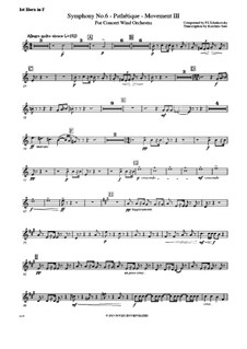 Teil III: For wind band – 1st, 2nd, 3rd, 4th horn in F parts by Pjotr Tschaikowski