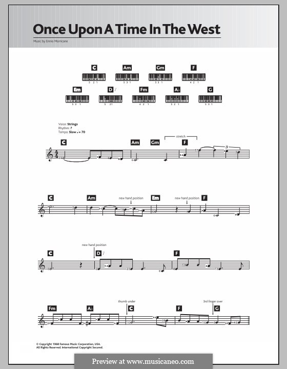 Once Upon a Time in the West (Theme): Für Keyboard by Ennio Morricone