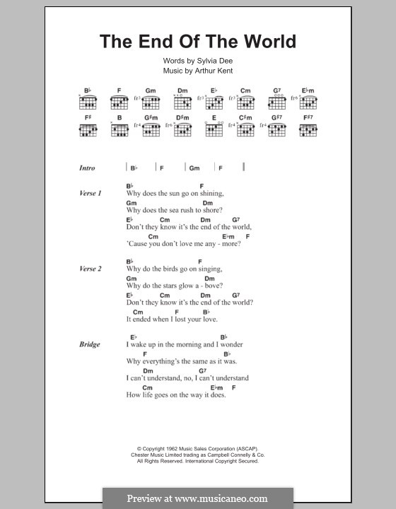 The End of the World: Texte und Akkorde by Arthur Kent
