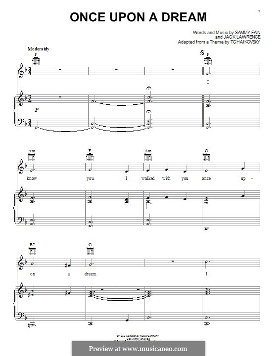Once Upon A Dream (from Sleeping Beauty): Für Klavier by Jack Lawrence, Sammy Fain