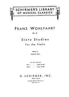 Sechzig Studien für Violine, Op.45: Buch I by Franz Wohlfahrt