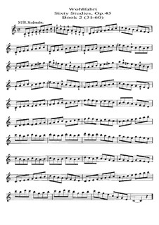 Sechzig Studien für Violine, Op.45: Buch II by Franz Wohlfahrt