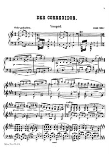 Der Corregidor: Vospriel, für Klavier by Hugo Wolf