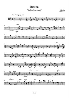 Bethena: For string quartet – viola part by Scott Joplin