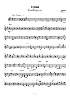 Bethena: For string quartet – violin II part by Scott Joplin