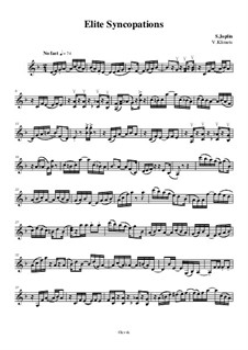 Elite Syncopations: For string quartet – violin II part by Scott Joplin