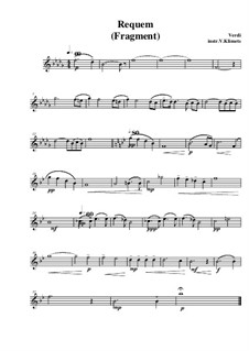Messa da Requiem: Fragment, for string quartet – violin I part by Giuseppe Verdi