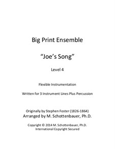 Joe's Song: For flexible instrumentation by Stephen Foster