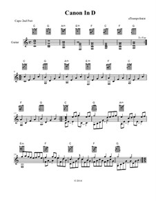 One instrument version: Für Gitarre by Johann Pachelbel
