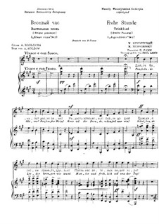 Frohe Stunde: Für Stimme und Klavier (Zweite Fassung) by Modest Mussorgski