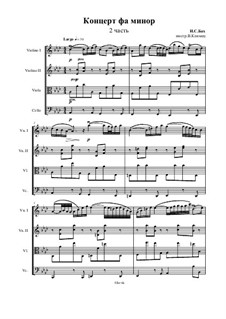 Teil II: For string quartet – full score by Johann Sebastian Bach