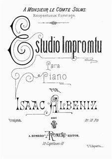 Estudio impromptu, Op.56: Für einen Interpreten by Isaac Albéniz