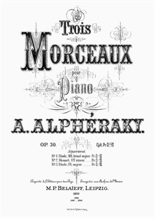 Trois Morceaux, Op.30: Etüde Nr.1 in Ges-Dur by Achilles Alferaki