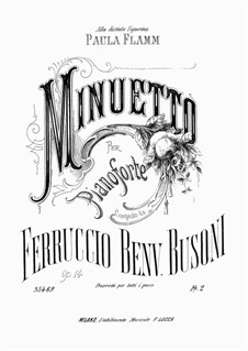 Minuetto, BV 77 Op.14: Minuetto by Ferruccio Busoni