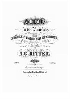 Sonata for Piano in C Major, Op.20: Sonata for Piano in C Major by August Gottfried Ritter