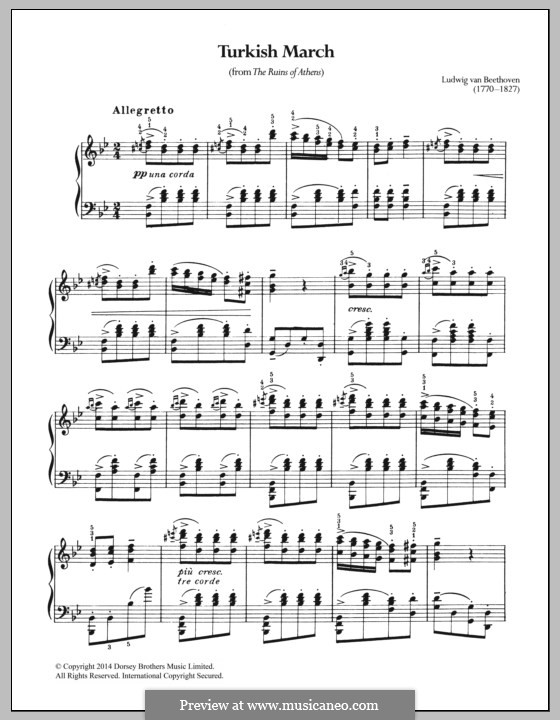 Türkischer Marsch: Für Klavier by Ludwig van Beethoven