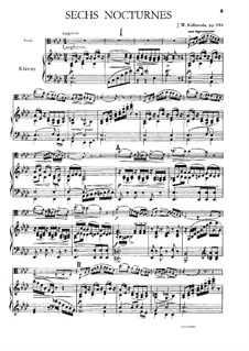 Sechs Nocturnes für Bratsche und Klavier, Op.186: Partitur, Solo Stimme by Johann Kalliwoda