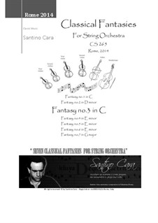 Seven Classical Fantasies for String Orchestra, CS265: Fantasy No.3 in C by Santino Cara