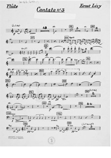 Kantate Nr.3 'Lötschentaler' für Cantus firmus, gemischten Chor und Orchester: Orchesterstimmen by Ernst Levy