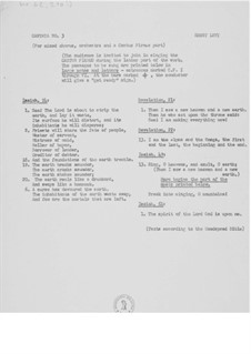 Kantate Nr.3 'Lötschentaler' für Cantus firmus, gemischten Chor und Orchester: Texts mit Noten für den Cantus firmus by Ernst Levy