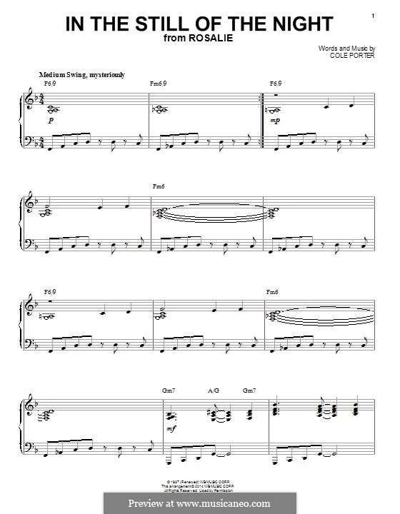 In the Still of the Night: Für Klavier by Cole Porter