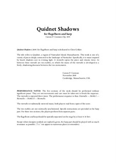 Quidnet Shadows (2009) for flugelhorn and harp, Op.849: Quidnet Shadows (2009) for flugelhorn and harp by Carson Cooman