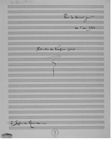 Stück zum Neuen Jahr (1962) 'Bon-an de Vaulion (Vaud)': Stück zum Neuen Jahr (1962) 'Bon-an de Vaulion (Vaud)' by Ernst Levy
