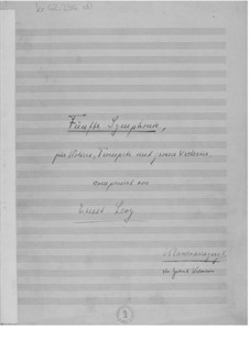 Sinfonie Nr.5 für Violine, Trompete und grosses Orchester: Klavierauszug by Ernst Levy