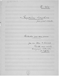 Sinfonie Nr.7: Klavierauszug by Ernst Levy