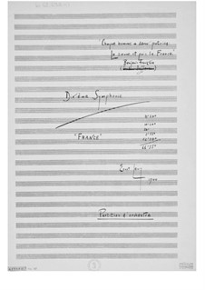 Sinfonie Nr.10 'France': Vollpartitur by Ernst Levy