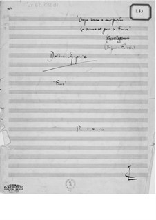 Sinfonie Nr.10 'France': Skizzen zum Klavierauszug, vierhändig by Ernst Levy