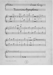 Sinfonie Nr.9 für gemischten Chor und Orchester: Orchesterstimmen by Ernst Levy