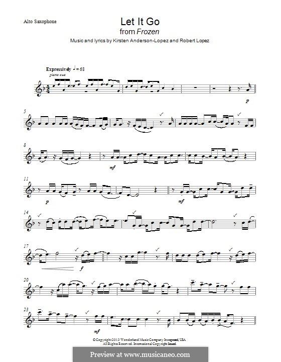 Instrumental version: Für Altsaxophon by Robert Lopez, Kristen Anderson-Lopez
