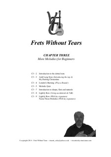 Frets Without Tears: Chapter Three - More Melodies for Beginners by Johann Sebastian Bach, Henry Purcell, folklore, Valentin Haussmann, Vincent Coley