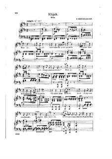 Elias, Op.70: Hear Ye, Israel!, for soprano and piano by Felix Mendelssohn-Bartholdy