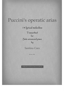 14 Puccini's operatic arias for voices and piano: 14 Puccini's operatic arias for voices and piano, CSPG1/14 by Giacomo Puccini