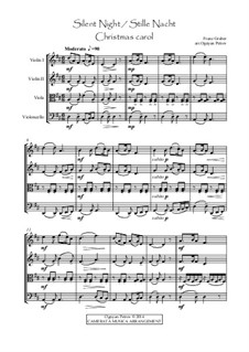 For ensemble version: Für Streichquartett by Franz Xaver Gruber