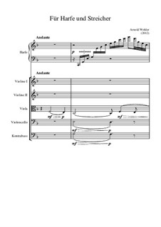 Andante für Harfe und Streicher: Andante für Harfe und Streicher by Dr. Arnold Wohler