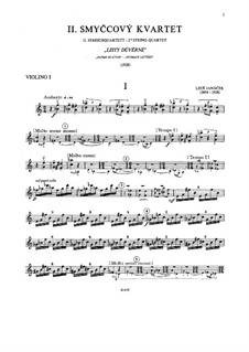 Streichquartett Nr.2 'Intime Blätter', JW 7/13: Violinstimme I by Leoš Janáček