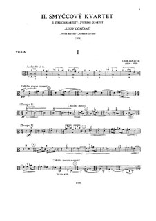 Streichquartett Nr.2 'Intime Blätter', JW 7/13: Violastimme by Leoš Janáček