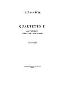 Streichquartett Nr.2 'Intime Blätter', JW 7/13: Cellostimme by Leoš Janáček