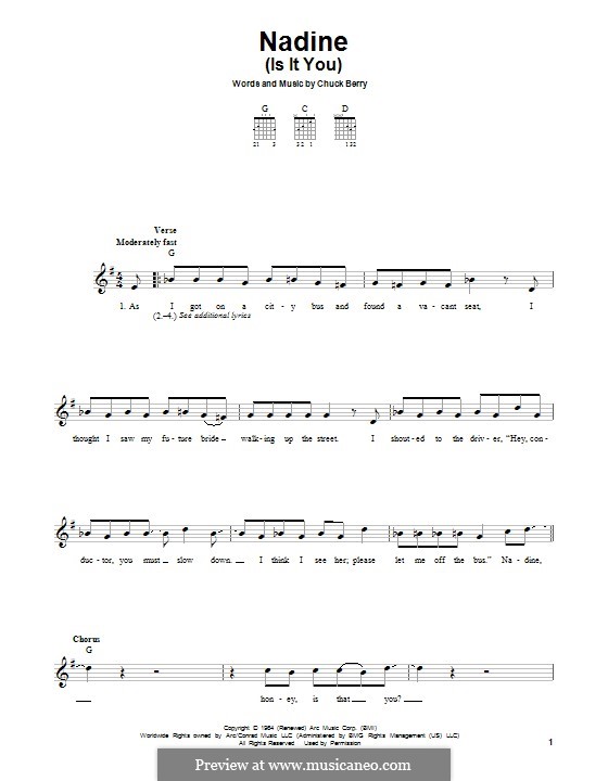 Nadine (Is It You): Für Gitarre mit Tab by Chuck Berry
